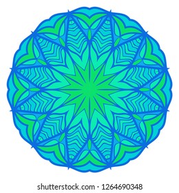 Indian floral mandala pattern.Vector Henna tattoo style. Can be used for textile, greeting card, coloring book, phone case print