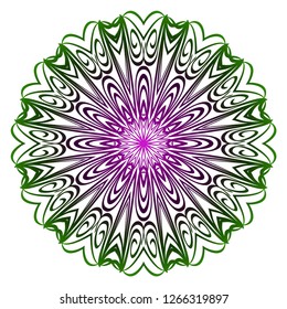 Indian floral mandala pattern.Vector Henna tattoo style. Can be used for textile, greeting card, coloring book, phone case print