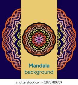 Indian floral paisley medallion banners. Ethnic Mandala ornament. For greeting card, coloring book, phone case print. Vector illustration