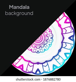 Indian floral paisley medallion banners. Ethnic Mandala ornament. For greeting card, coloring book, phone case print. Vector illustration