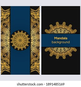 Indian floral paisley medallion banners. Ethnic Mandala ornament. For greeting card, coloring book, phone case print. Vector illustration