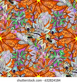 Indian floral paisley medallion banners. Henna tattoo style on a pink background. Can be used for textile, greeting card, coloring book, phone case print. Vector ethnic Mandala ornament.