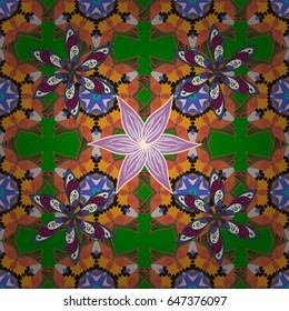 Indian floral paisley medallion banners. Vector ethnic Mandala ornament. Henna tattoo style on a blue background. Can be used for textile, greeting card, coloring book, phone case print.