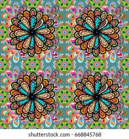 Indian floral paisley medallion banners. Henna tattoo style on a background. Can be used for textile, greeting card, coloring book, phone case print. Vector ethnic Mandala ornament.