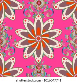 Indian floral paisley medallion pattern. Vector Henna tattoo style. Can be used for textile, greeting card, coloring book, phone case print. Ethnic Mandala ornament.