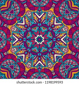 Indian floral paisley medallion pattern. Ethnic Mandala ornament. Henna tattoo style. Can be used for textile, greeting card, coloring book, phone case print.