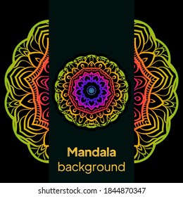 Indian floral paisley medallion pattern. Ethnic Mandala ornament. Vector illustration