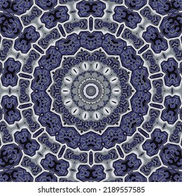 Indian floral paisley medallion pattern. Ethnic Mandala ornament