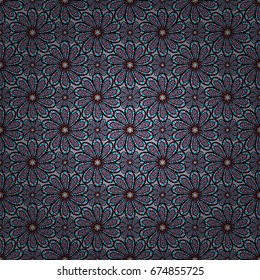 Indian floral paisley medallion pattern. Can be used for textile, greeting card, coloring book, phone case print. Ethnic Mandala ornament. Vector Henna tattoo style.