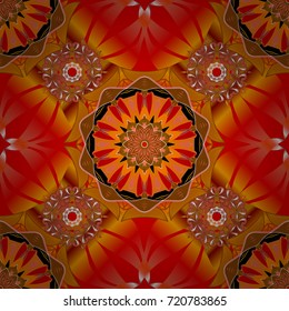 Indian floral paisley medallion pattern. Vector Henna tattoo style. Can be used for textile, greeting card, coloring book, phone case print. Ethnic Mandala ornament.