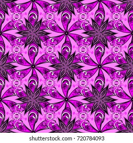 Indian floral paisley medallion pattern. Ethnic Mandala ornament. Vector Henna tattoo style. Can be used for textile, greeting card, coloring book, phone case print.