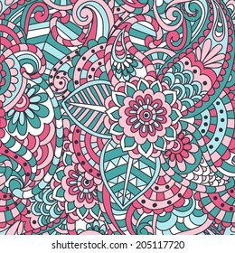 Indian Floral Seamless Pattern
