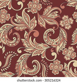 indian floral seamless pattern