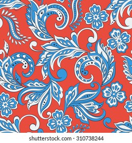 indian floral seamless pattern