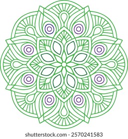 Indian flower mandala art with luxury, beautiful mandala colour vector