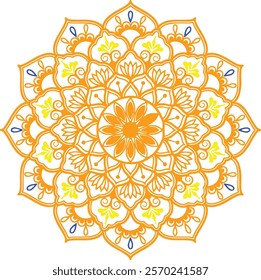 Indian flower mandala art with luxury, beautiful mandala colour vector