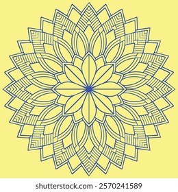 Indian flower mandala art with luxury, beautiful mandala colour vector