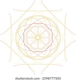Indian flower mandala art with luxury golden circle frame transparent vintage gold circular pattern	