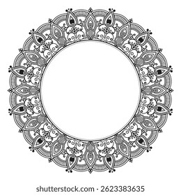 Indian flower mandala art with luxury black mandalas circle frame transparent vintage gold circular pattern	