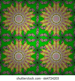 Indian flower mandala. Decorative colored round ornament. Oriental flourish vector. Yoga logo, background for meditation poster. Colorful mandala. Anti-stress mandala.