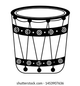 indian folk drum instrument icon vector illustration design