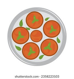 indian food design vector isolated