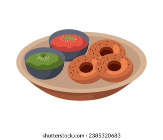 indian food design vector isolated