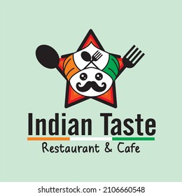 indian food logo vector illustration