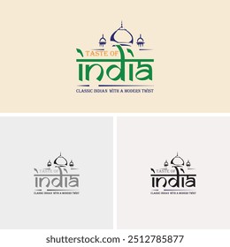 Comida india y Restaurante Diseño de Logo  