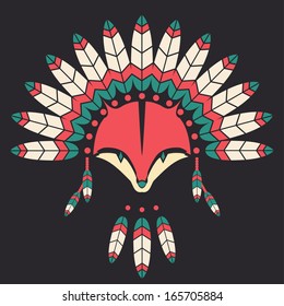 Indian fox with feathers