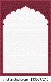Indian frame with geometric texture - Vector
