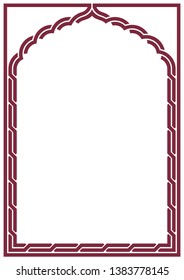 Indian frame with geometric texture - Vector