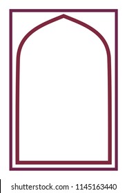 Indian frame on white background
