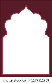 Indian frame on white background