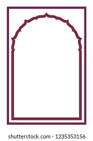 Indian frame on white background