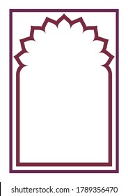 Indian frame on white background - Vector