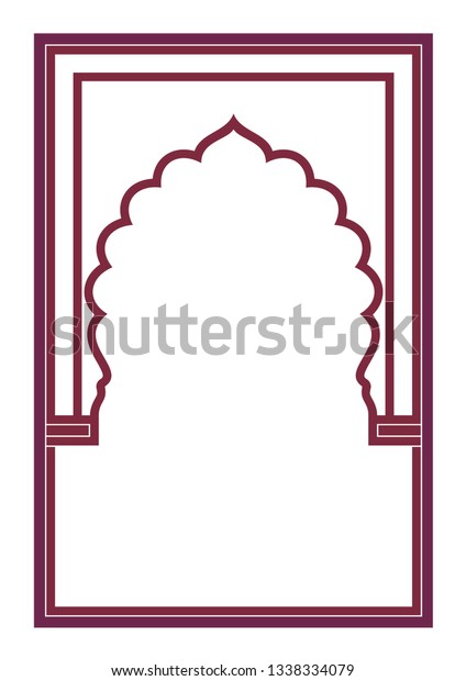 Indian Frame On White Background Vector Stock Vector (Royalty Free ...