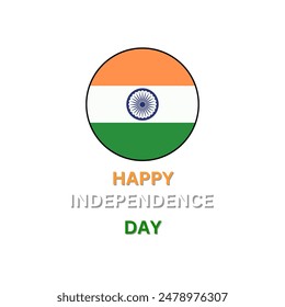 Indian Freedom celebration Greeting card design. Happy Independence Day India Typography. Vector illustration. August 15, India. monument and Landmark. abstract vector illustration graphic design.