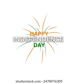 Indian Freedom celebration Greeting card design. Happy Independence Day India Typography. Vector illustration. August 15, India. monument and Landmark. abstract vector illustration graphic design.