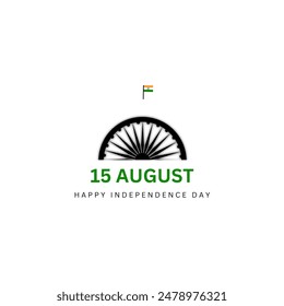 Indian Freedom celebration Greeting card design. Happy Independence Day India Typography. Vector illustration. August 15, India. monument and Landmark. abstract vector illustration graphic design.