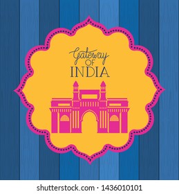 indian gate temple with lace frame