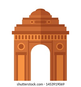 Indian Gateway Building Independence Day Icon Stock Vector (Royalty ...