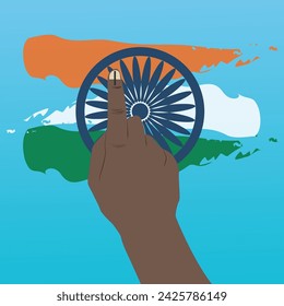 Indian general election 2024 vector illustration. 