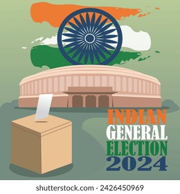 Indian general election 2024 vector illustration.	