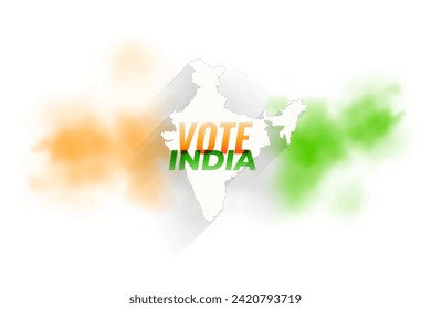 indian general voting banner with india map design vector