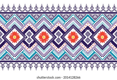 Indische geometrische ethnische Muster Design für Hintergrund, Stoff, Dekoration, Teppich, Kleidung, Umhüllung, Batik, Tapete traditionelle Stickerei Vektorgrafiken Textur Details einheimischen. Boho Stil. 