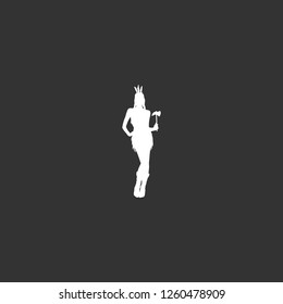 indian girl icon vector. indian girl sign on black background. indian girl icon for web and app