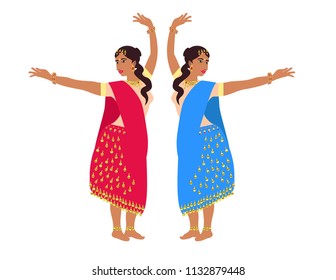 Indian girls dancing