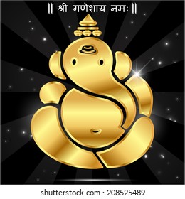 Indian god ganesha, Ganesh idol- vector eps10