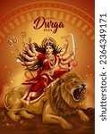 indian God Happy Durga Puja Subh Navratri background. editable vector illustration design